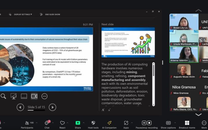 UNESCO presents the first session of SDGs in Practice virtual training sessions