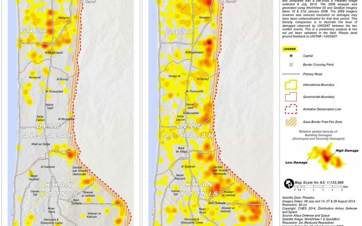 Map of density comparison between 2009 and 2014