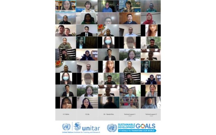 An online conference simulation during the training programme