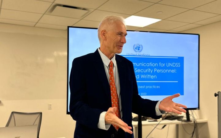 Mr. Sandy Singer, Instructor in the United Nations Language and Communications Training Unit (LCTU) 