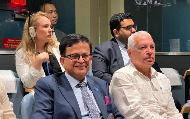 UNITAR Executive Director Mr. Nikhil Seth with UNITAR NYO Head of Office Amb. Marco Suazo