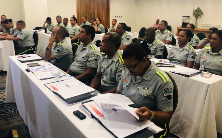 Delegation of police officers during the HVE Campaign