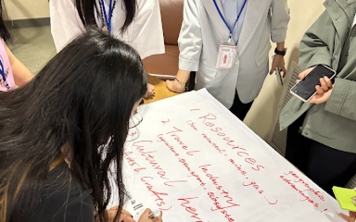 Students collaborate on a diplomacy project