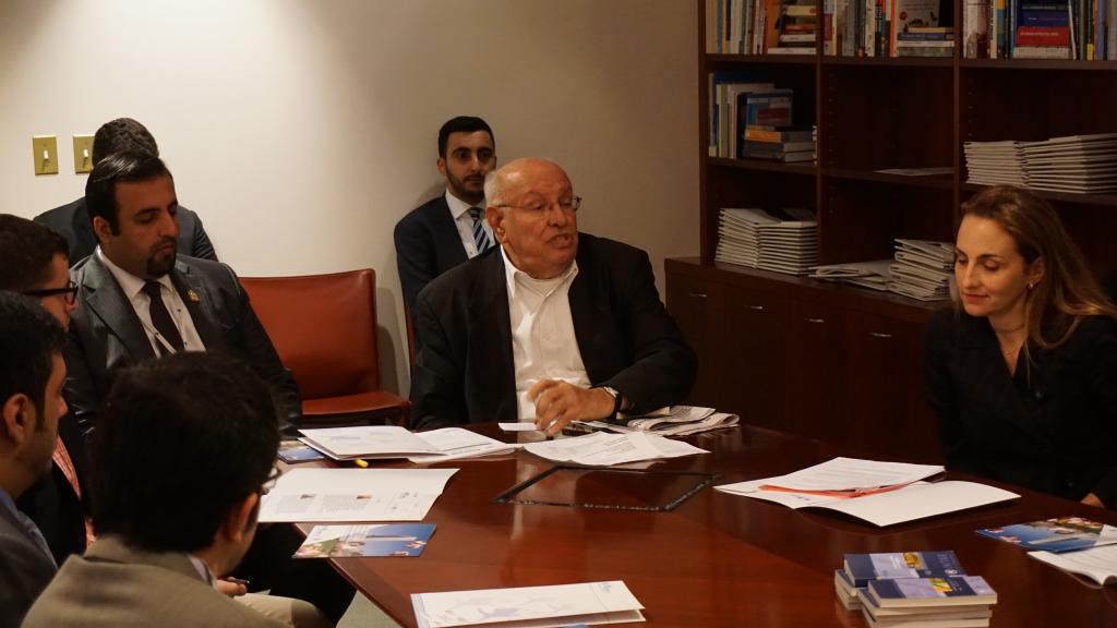 Professors El-Ayouty and Thouez give opening addresses at the introductory session