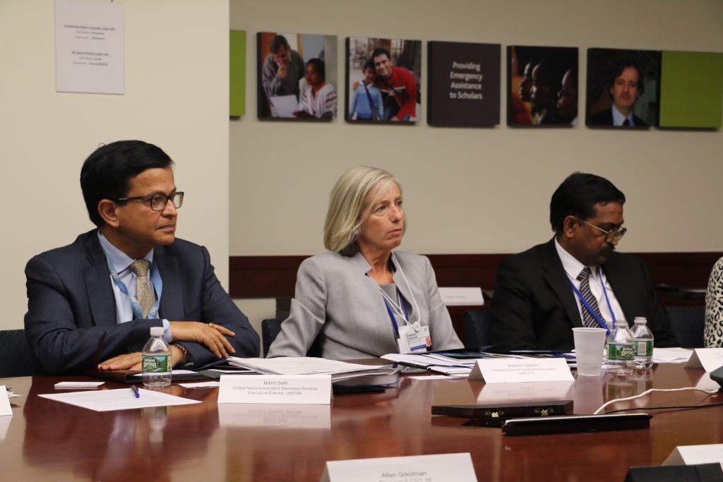 Nikhil Seth, Executive Director of UNITAR and Stefania Giannini, Assistant Director-General of UNESCO (center)