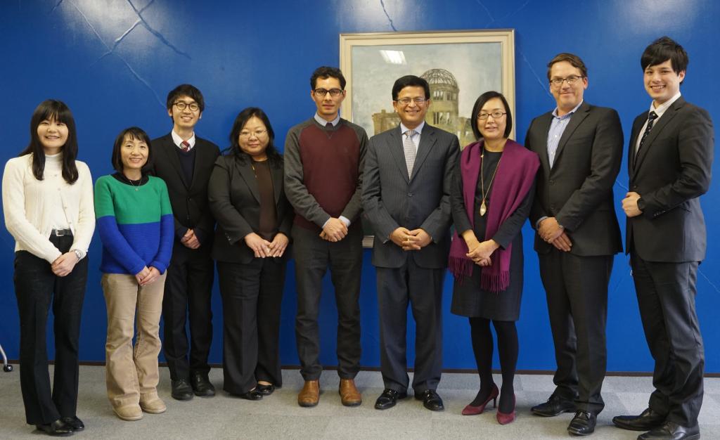 UNITAR Hiroshima Staff with Executive Director Nikhil Seth